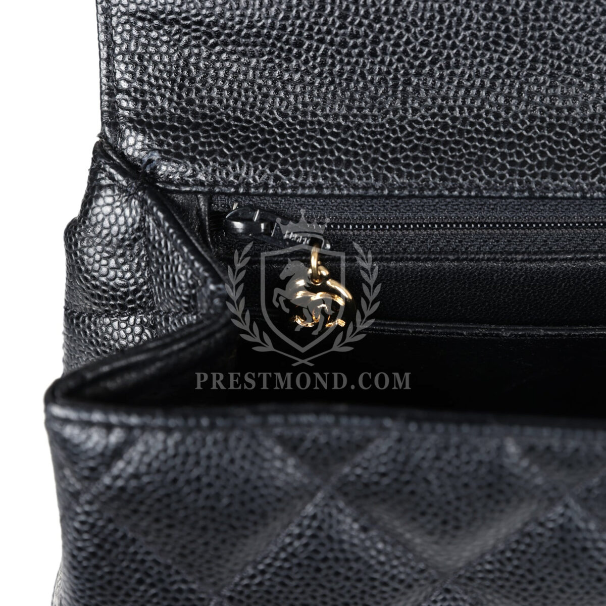 Vintage Chanel Kelly Flap Bag Black Caviar Gold Hardware — изображение 8
