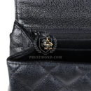 Vintage Chanel Kelly Flap Bag Black Caviar Gold Hardware