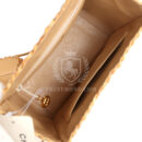 Vintage Chanel Small Picnic Basket Bag Natural Wicker Gold Hardware