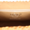 Vintage Chanel Small Picnic Basket Bag Natural Wicker Gold Hardware