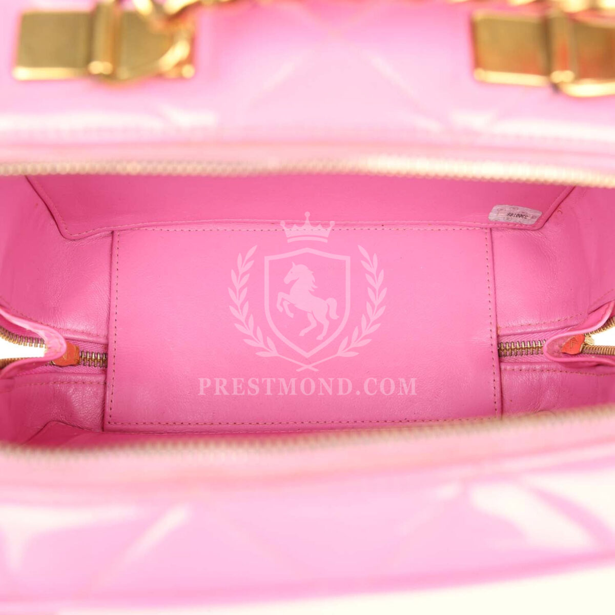 Vintage Chanel Lunchbox Vanity Bag Pink Patent Gold Hardware — изображение 8