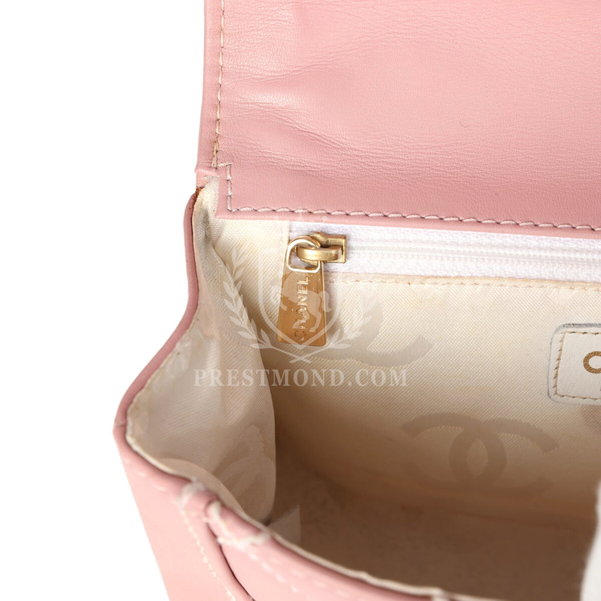 Vintage Chanel Mini Wild Stitch Surpique Top Handle Flap Bag Pink Calfskin Gold Hardware — изображение 8