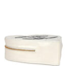 Vintage Chanel Heart Vanity Bag White and Black Patent Antique Gold Hardware