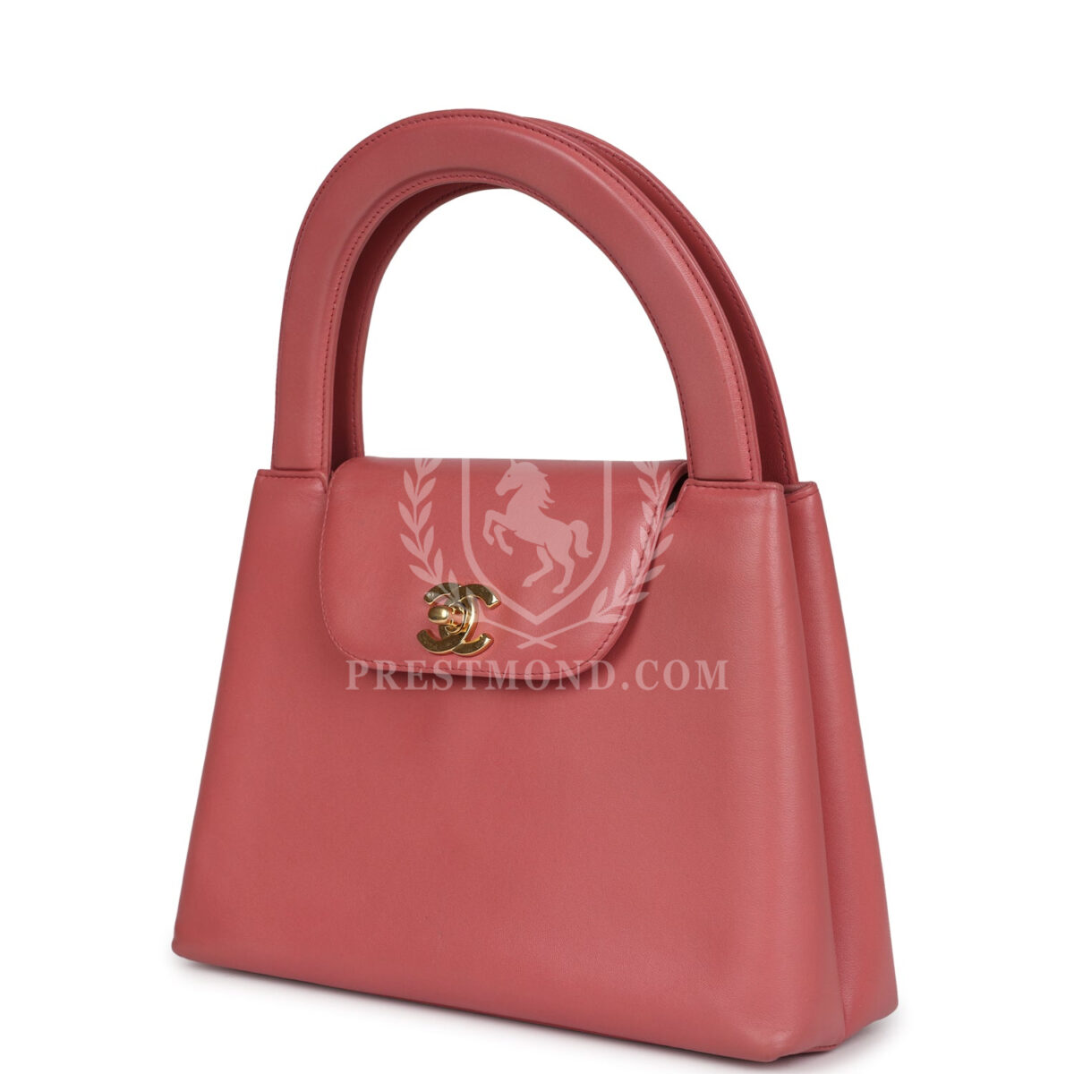 Vintage Chanel Large Kelly Pink Lambskin Gold Hardware — изображение 5