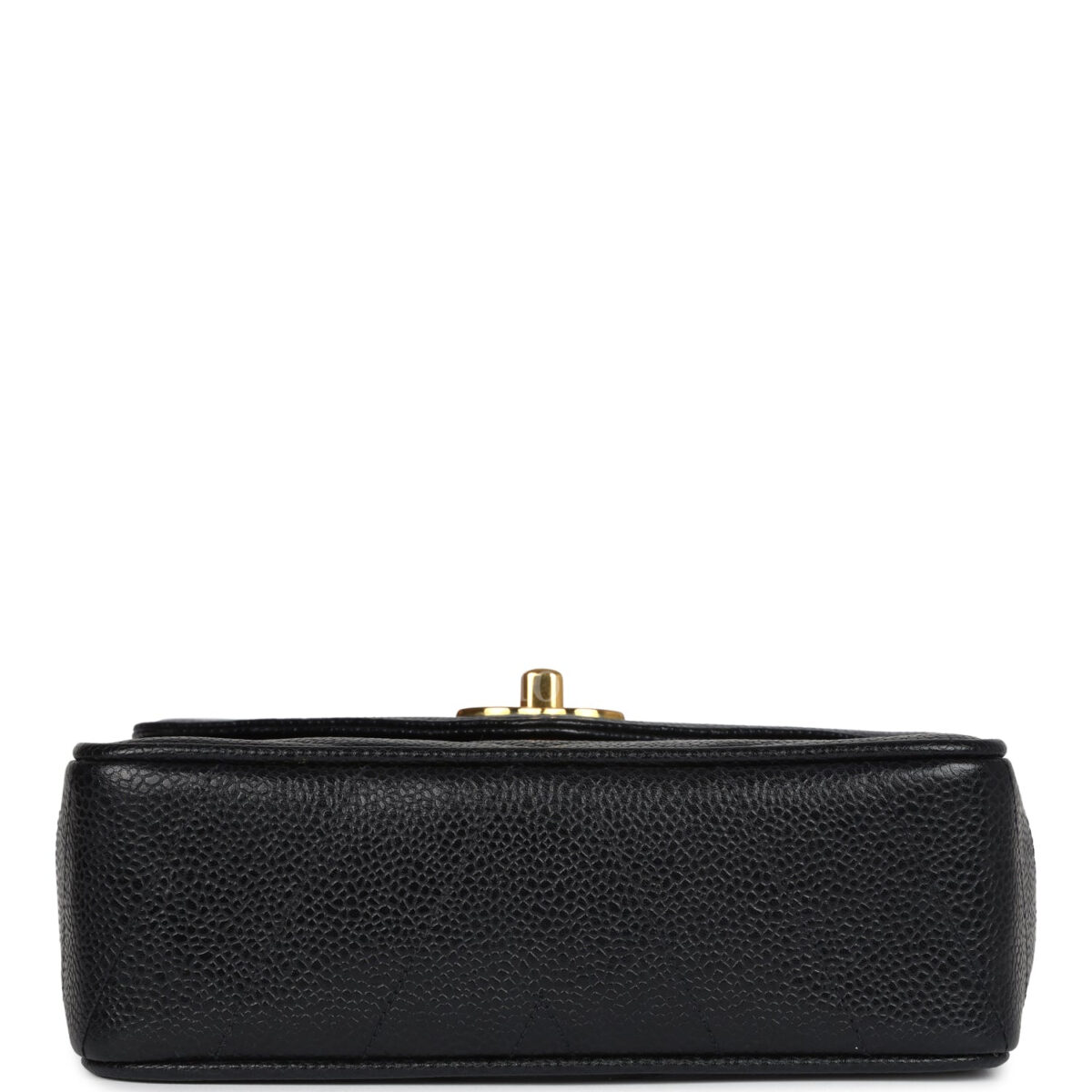Vintage Chanel Square Chevron Envelope Flap Bag Black Caviar Gold Hardware — изображение 6