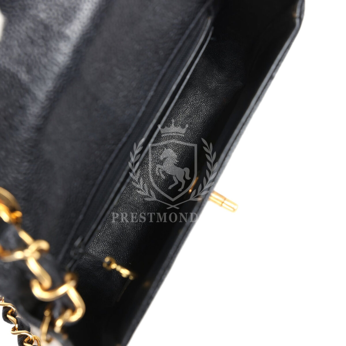 Vintage Chanel Square Chevron Envelope Flap Bag Black Caviar Gold Hardware — изображение 8