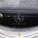 Vintage Chanel Square Chevron Envelope Flap Bag Black Caviar Gold Hardware