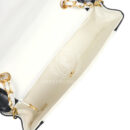 Vintage Chanel Medium Diana Flap Bag White and Black Lambskin Gold Hardware