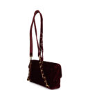 Vintage Chanel Medium Classic Flap Backpack Burgundy Velvet Gold Hardware