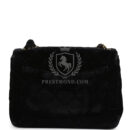 Vintage Chanel Mini Square Flap Bag Black Velvet Gold Hardware