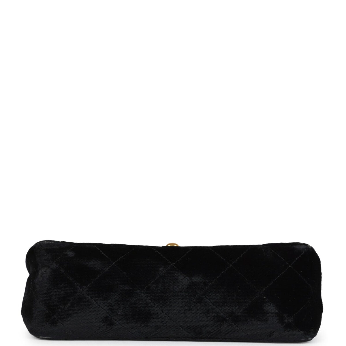 Vintage Chanel Mini Square Flap Bag Black Velvet Gold Hardware — изображение 6