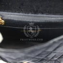Vintage Chanel Mini Square Flap Bag Black Velvet Gold Hardware