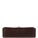 Vintage Chanel Medium Vertical Flap Bag Brown Suede Gold Hardware