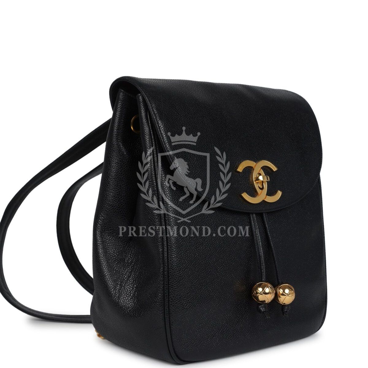 Vintage Chanel Medium CC Backpack Black Caviar Gold Hardware — изображение 2