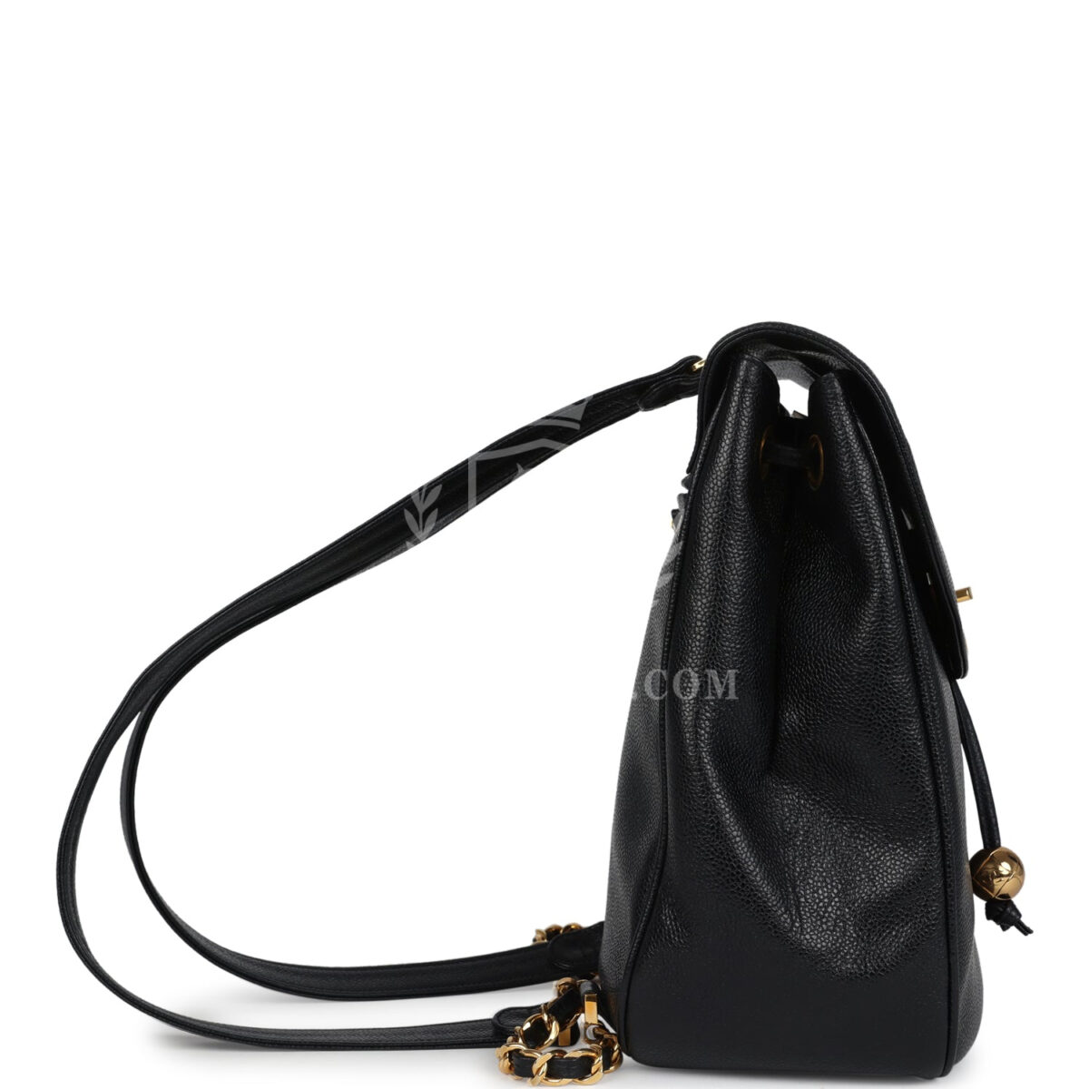 Vintage Chanel Medium CC Backpack Black Caviar Gold Hardware — изображение 3