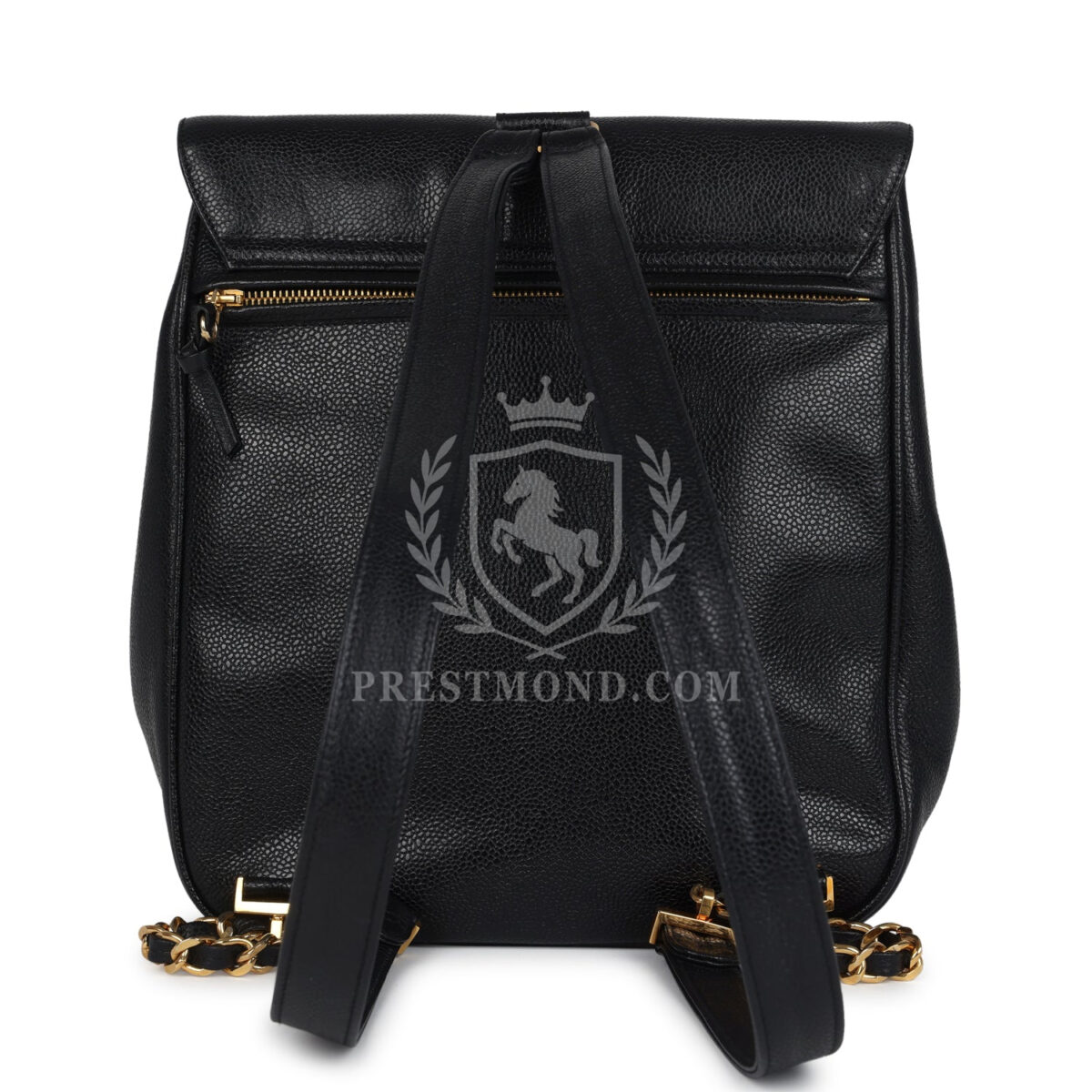 Vintage Chanel Medium CC Backpack Black Caviar Gold Hardware — изображение 4