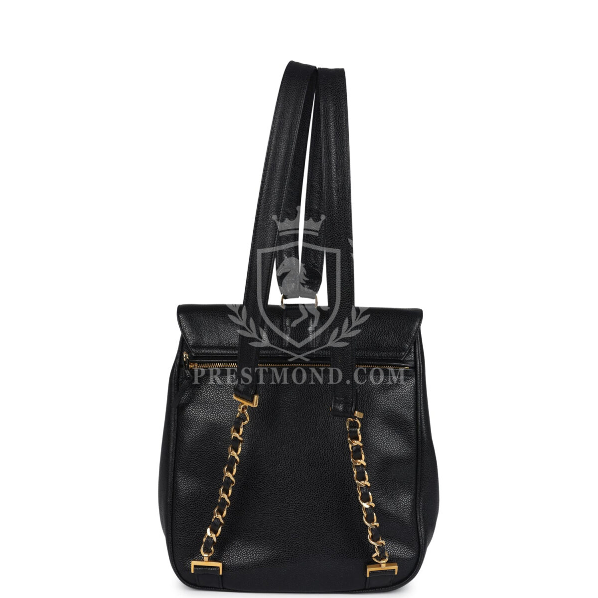 Vintage Chanel Medium CC Backpack Black Caviar Gold Hardware — изображение 9