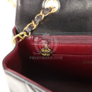 Vintage Chanel Small Diana Flap Bag Black Lambskin Gold Hardware