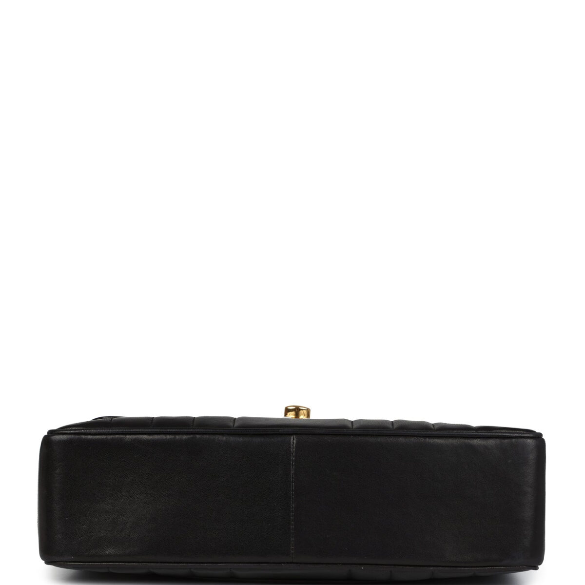 Vintage Chanel Jumbo Classic Mademoiselle Vertical Flap Black Lambskin Gold Hardware — изображение 6
