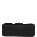 Vintage Chanel Mini Square Half Flap Bag Black Caviar Gold Hardware