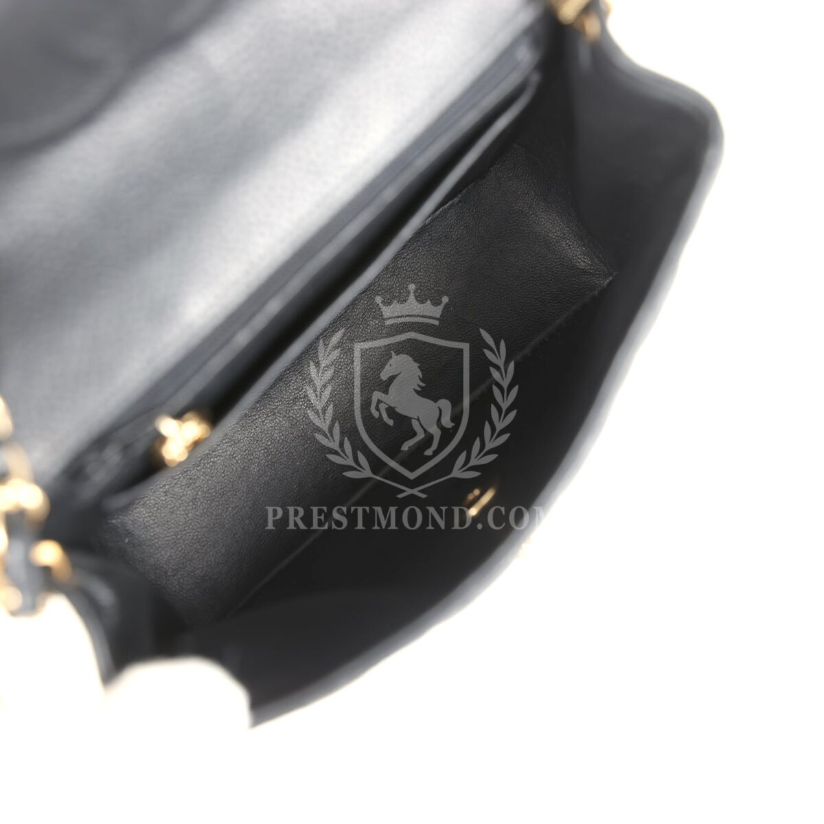 Vintage Chanel Mini Square Half Flap Bag Black Caviar Gold Hardware — изображение 8
