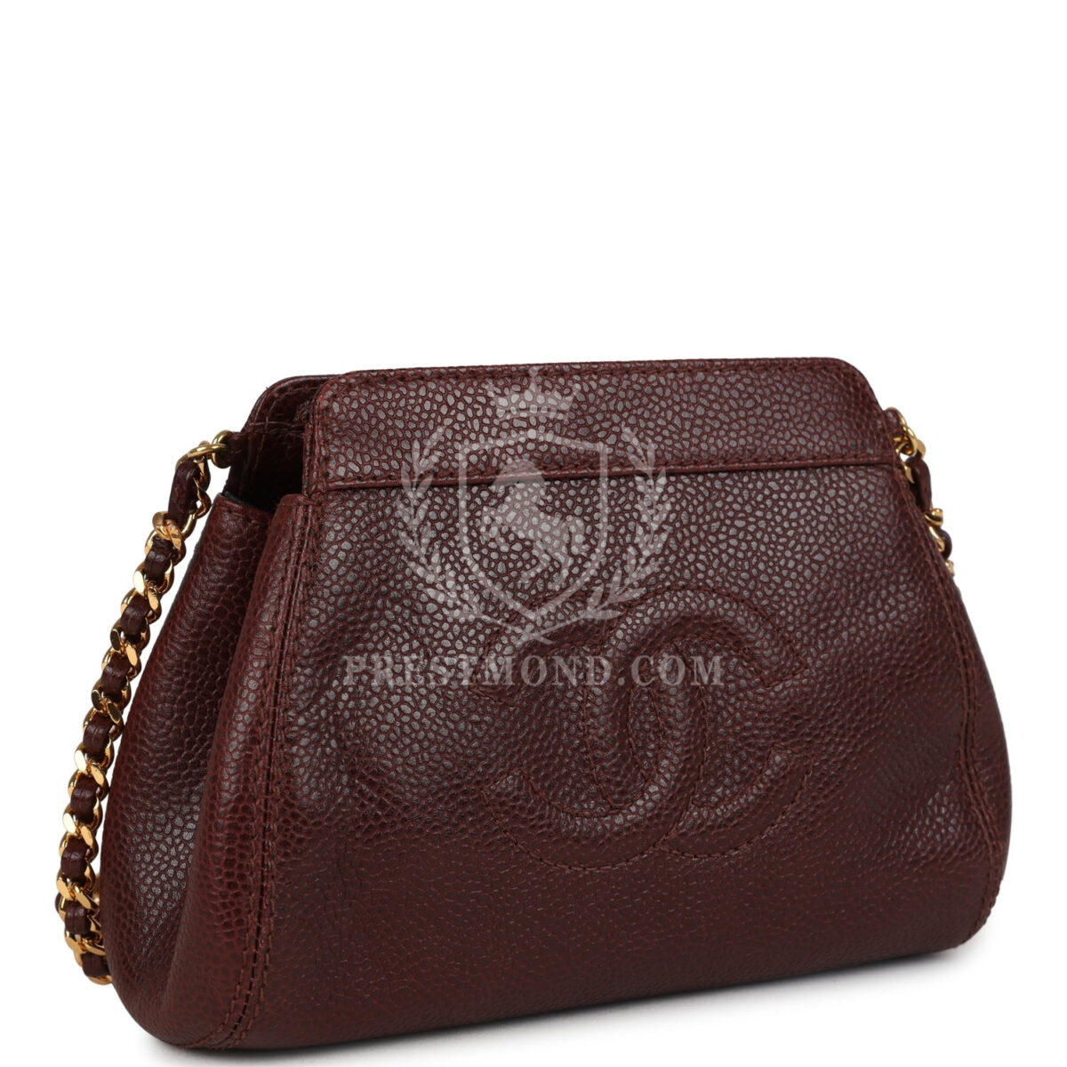 Vintage Chanel CC Shoulder Bag Brown Caviar Gold Hardware — изображение 2