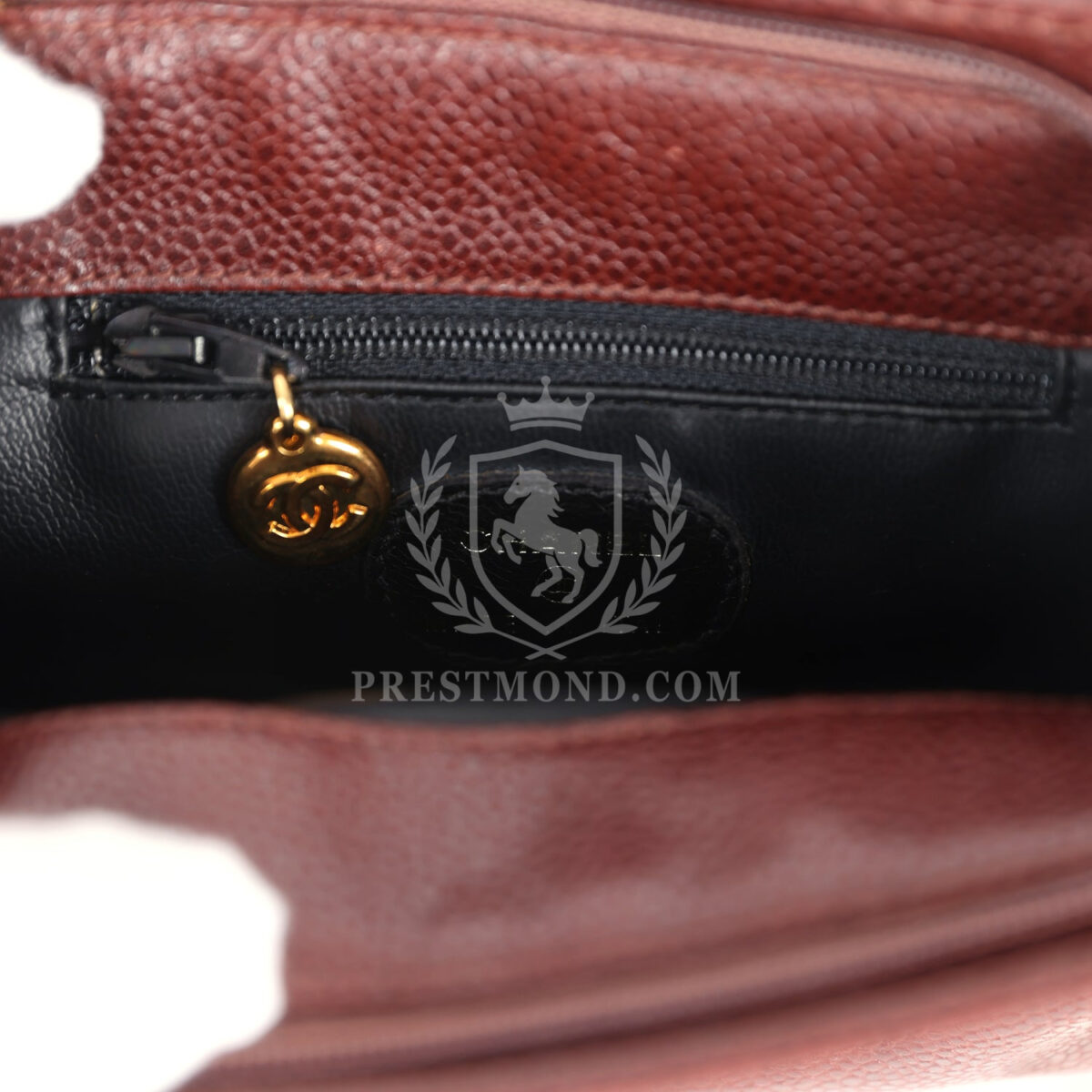 Vintage Chanel CC Shoulder Bag Brown Caviar Gold Hardware — изображение 9