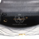 Vintage Chanel Mini Camellia Flap Bag Black Lambskin Gold Hardware