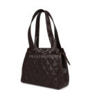 Vintage Chanel Mini Shopper Shoulder Bag Brown Caviar Gold Hardware