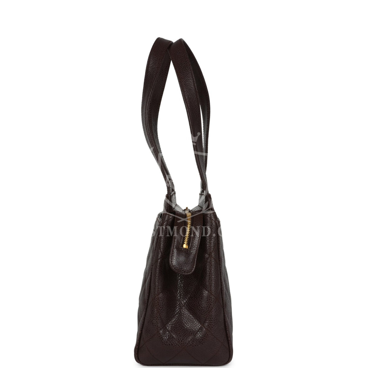 Vintage Chanel Mini Shopper Shoulder Bag Brown Caviar Gold Hardware — изображение 6