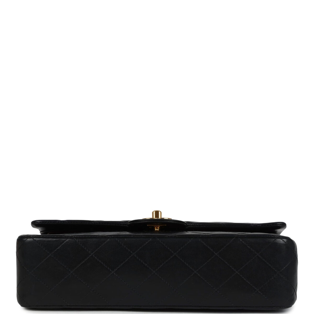 Vintage Chanel Medium Classic Double Flap Bag Black Lambskin Gold Hardware — изображение 6
