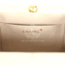 Vintage Chanel Box Clutch Bag Beige Lambskin Gold Hardware