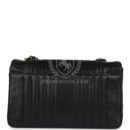 Vintage Chanel Medium Vertical Flap Bag Black Caviar Gold Hardware