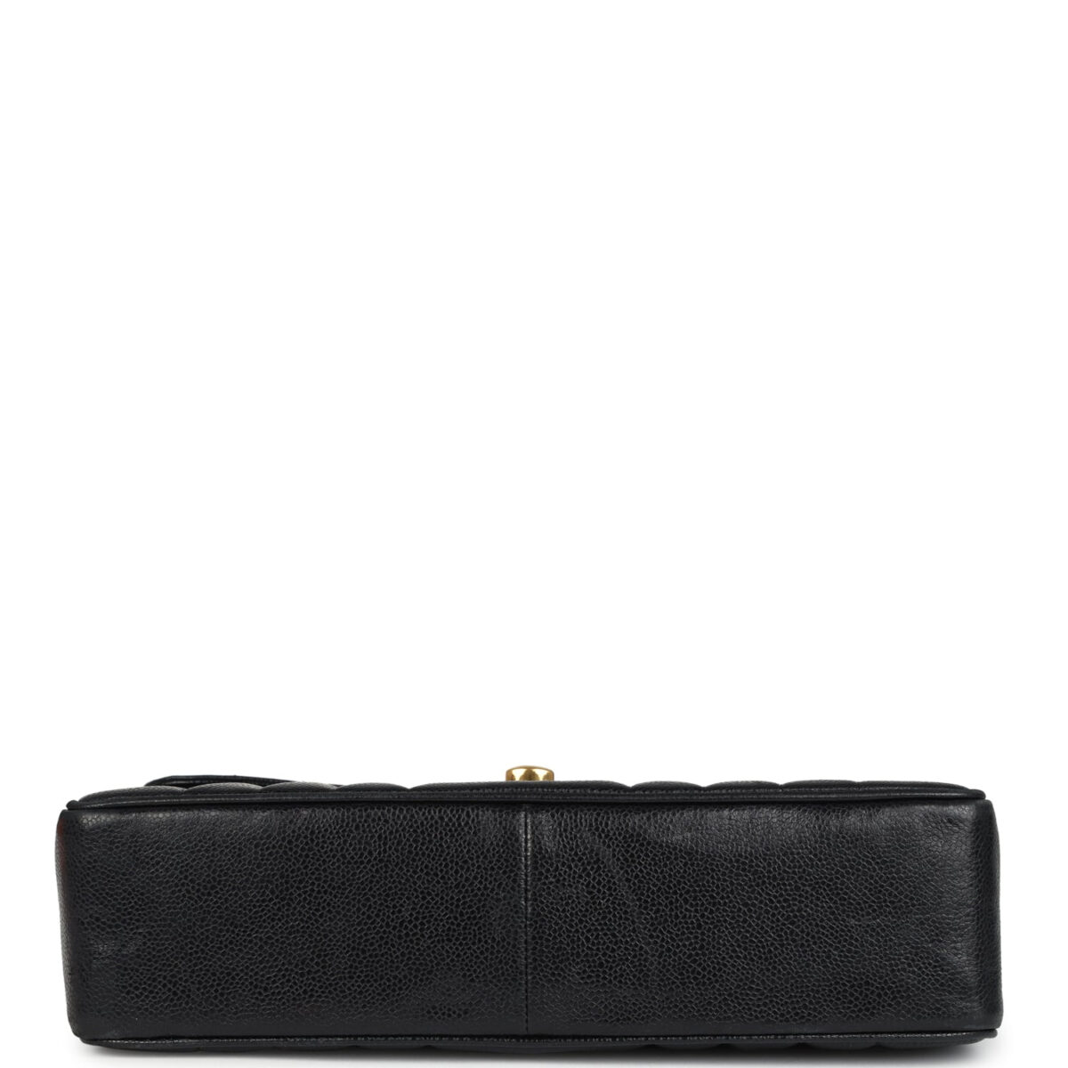 Vintage Chanel Jumbo Classic Mademoiselle Vertical Flap Black Caviar Gold Hardware — изображение 6