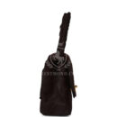 Vintage Chanel Micro Kelly Child Dark Brown Pony Hair Gold Hardware
