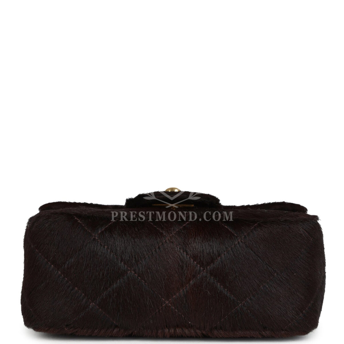 Vintage Chanel Micro Kelly Child Dark Brown Pony Hair Gold Hardware — изображение 6