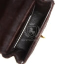 Vintage Chanel Micro Kelly Child Dark Brown Pony Hair Gold Hardware