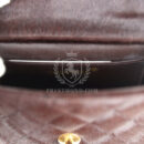 Vintage Chanel Micro Kelly Child Dark Brown Pony Hair Gold Hardware