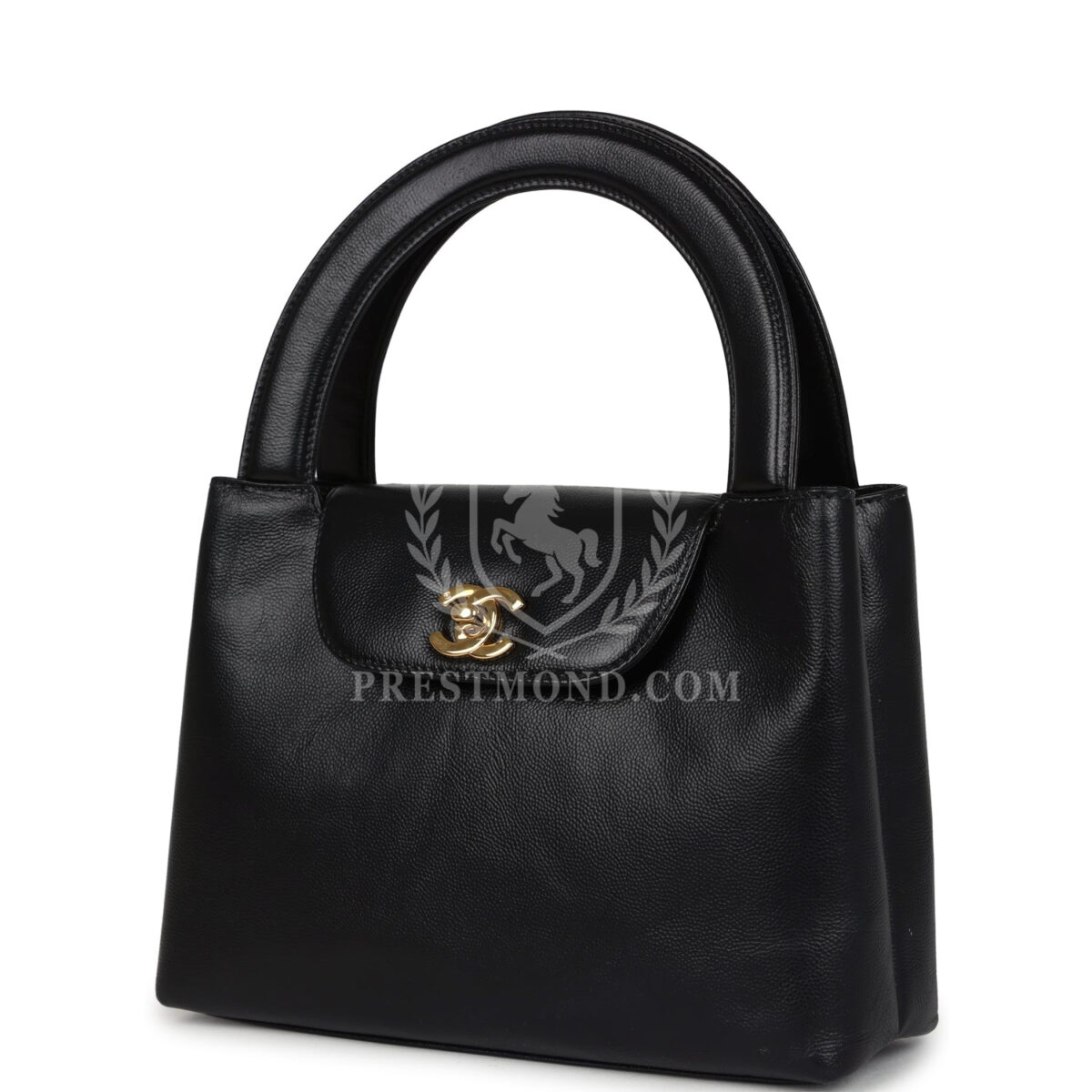 Vintage Chanel Large Kelly Black Caviar Gold Hardware — изображение 3