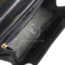 Vintage Chanel Mini Evening Handbag Bag Black Satin Gold Hardware