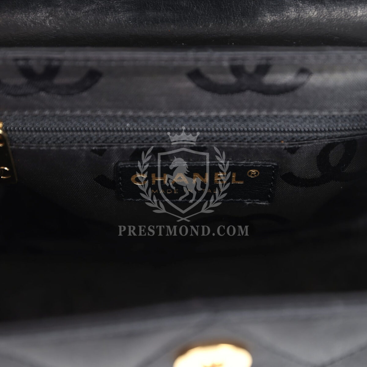 Vintage Chanel Mini Evening Handbag Bag Black Satin Gold Hardware — изображение 8
