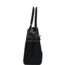 Vintage Chanel Large Kelly Rope Black Woven Gold Hardware