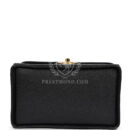 Vintage Chanel Large Box Vanity Bag Black Caviar Gold Hardware