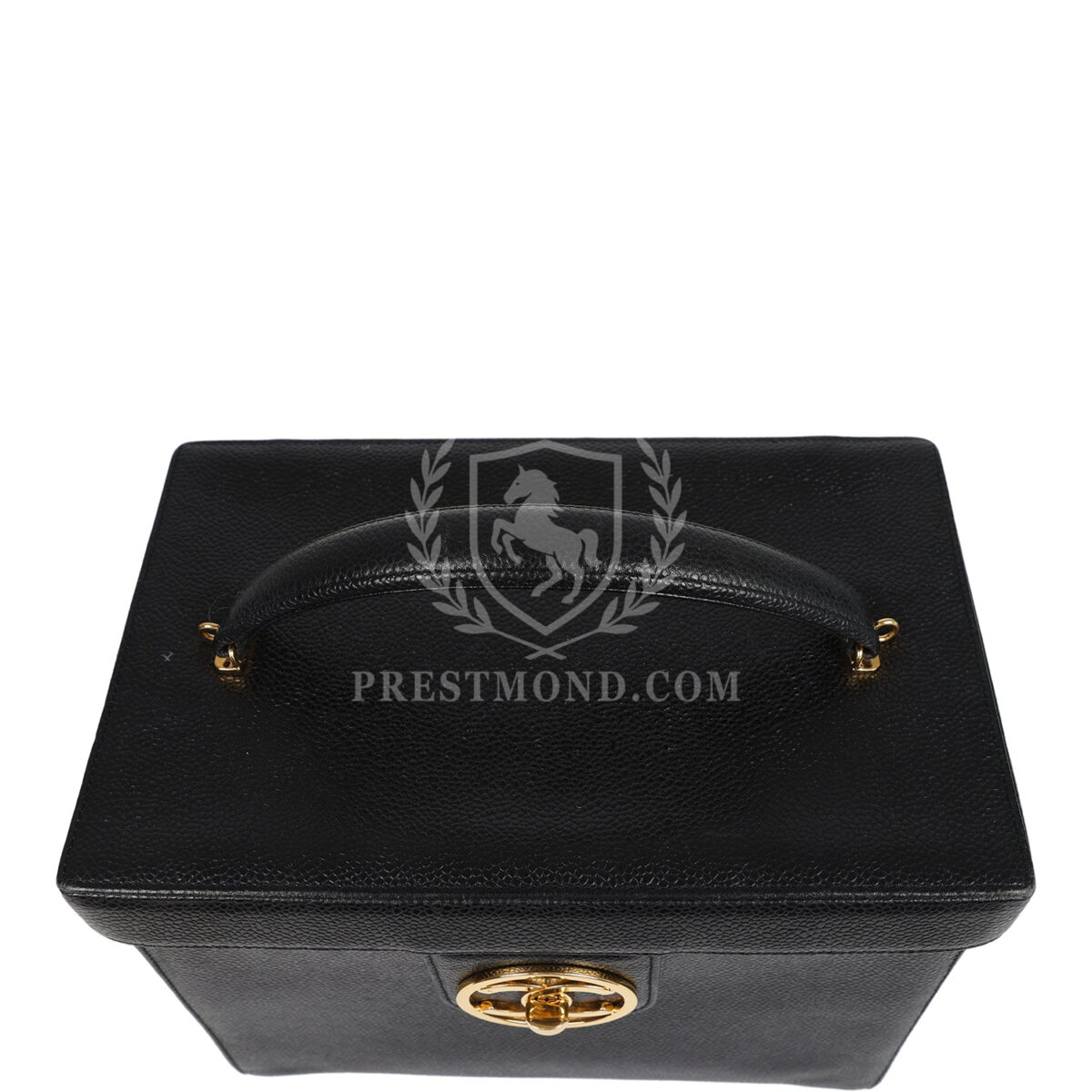 Vintage Chanel Large Box Vanity Bag Black Caviar Gold Hardware — изображение 7
