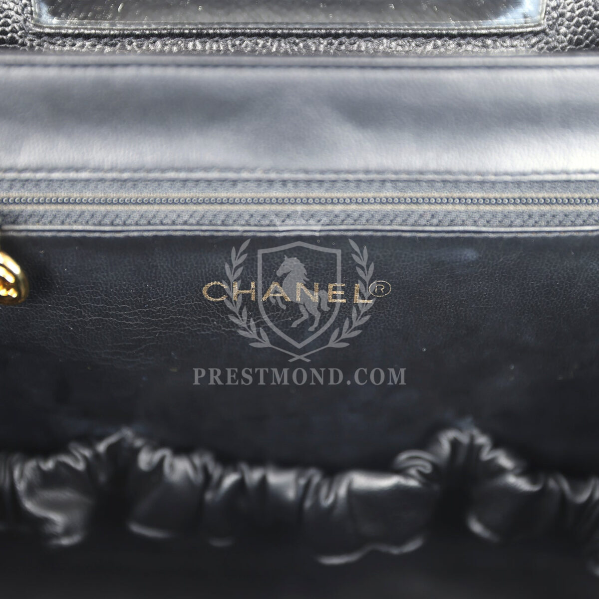 Vintage Chanel Large Box Vanity Bag Black Caviar Gold Hardware — изображение 9