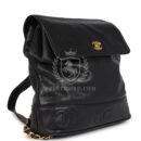 Vintage Chanel Medium CC Backpack Black Caviar Gold Hardware