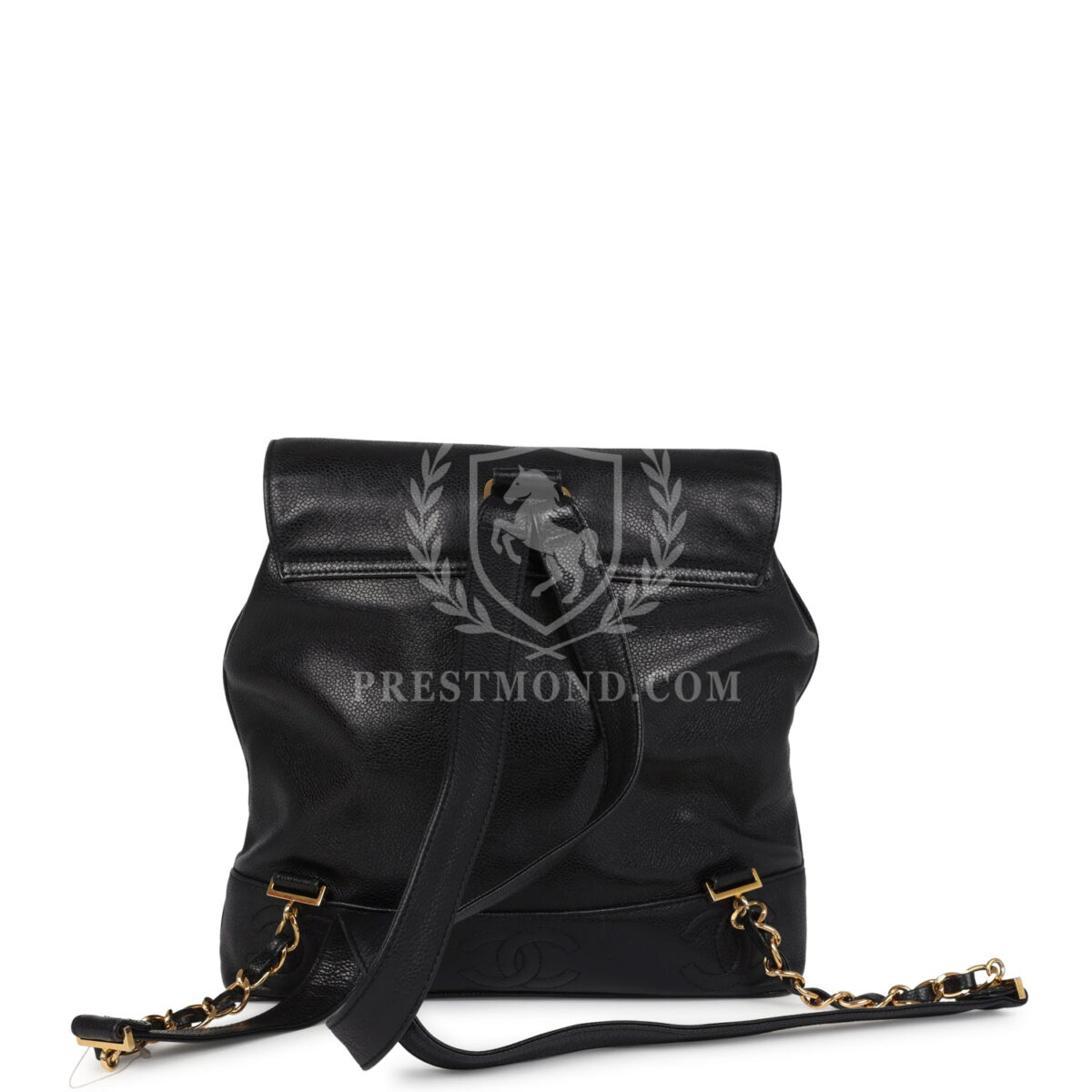 Vintage Chanel Medium CC Backpack Black Caviar Gold Hardware — изображение 4