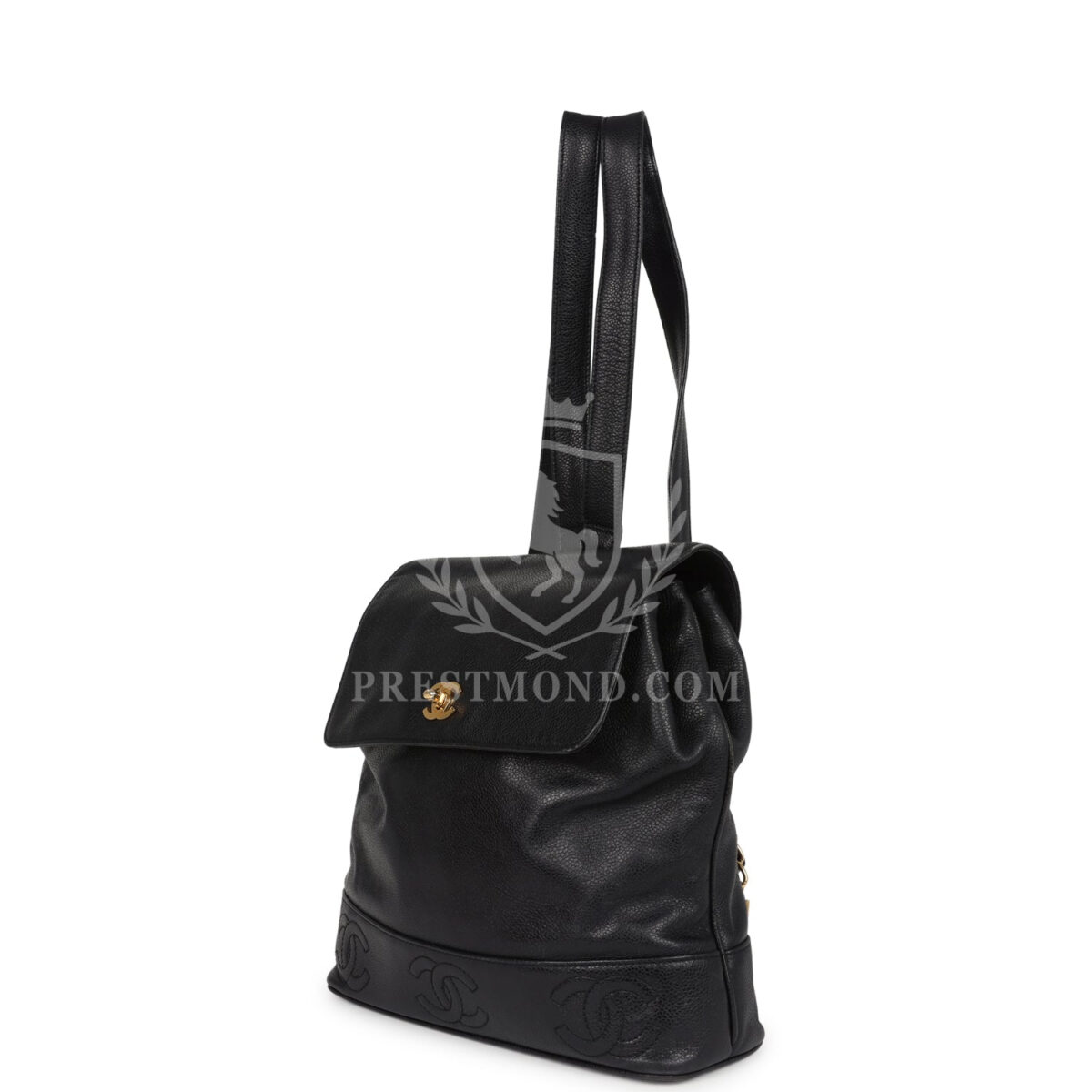 Vintage Chanel Medium CC Backpack Black Caviar Gold Hardware — изображение 7