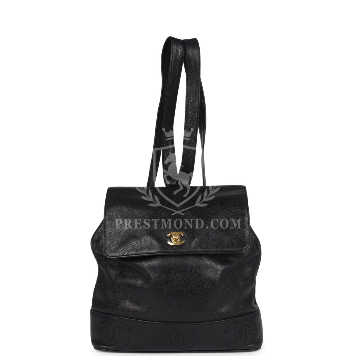 Vintage Chanel Medium CC Backpack Black Caviar Gold Hardware — изображение 8