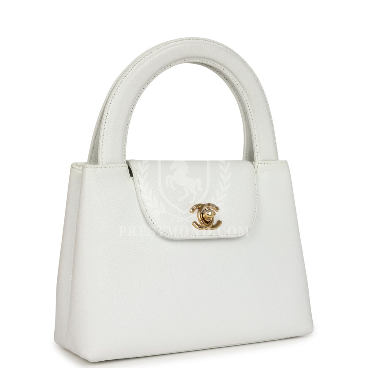 Vintage Chanel Small Kelly White Caviar Gold Hardware — изображение 2